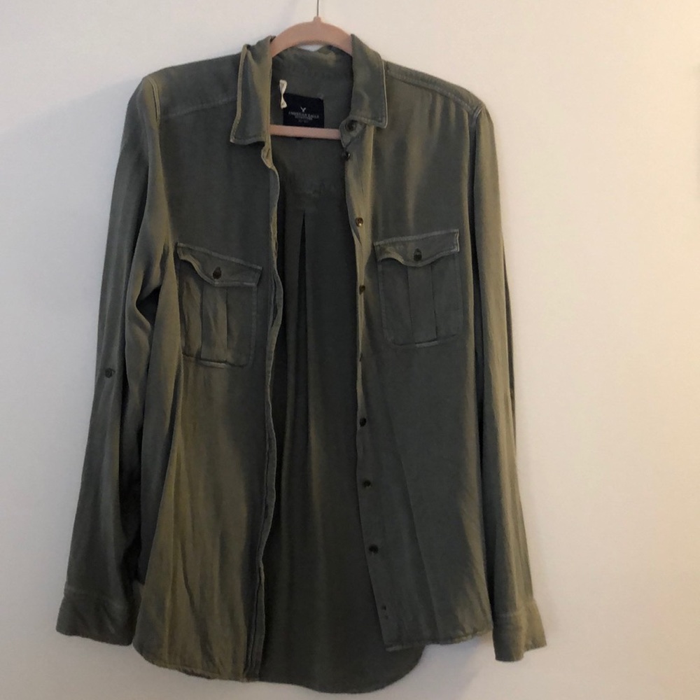 Hunter Green A&E Button Down - image 3